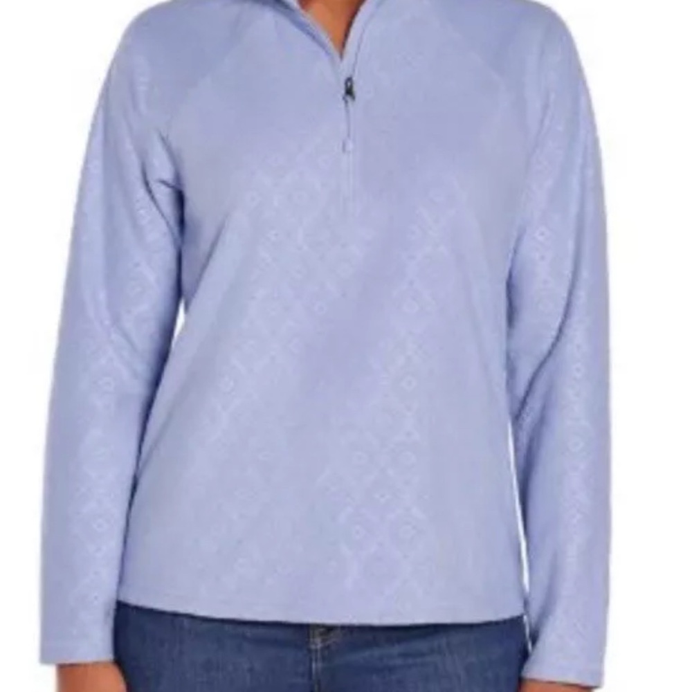 Eddie Bauer Polar Fleece 1/4 zip. Nwt. Lightweight for Spring. Periwinkle
